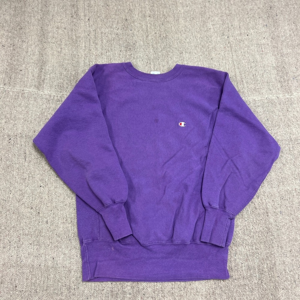 Vintage Champion Reverse Weave Sweatshirt Mens Large Purple 1990s